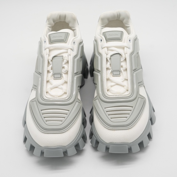 size 8.5uk 9.5 US Prada Cloudbust Thunder Grey White Fabric Rubber - Picture 3 of 13